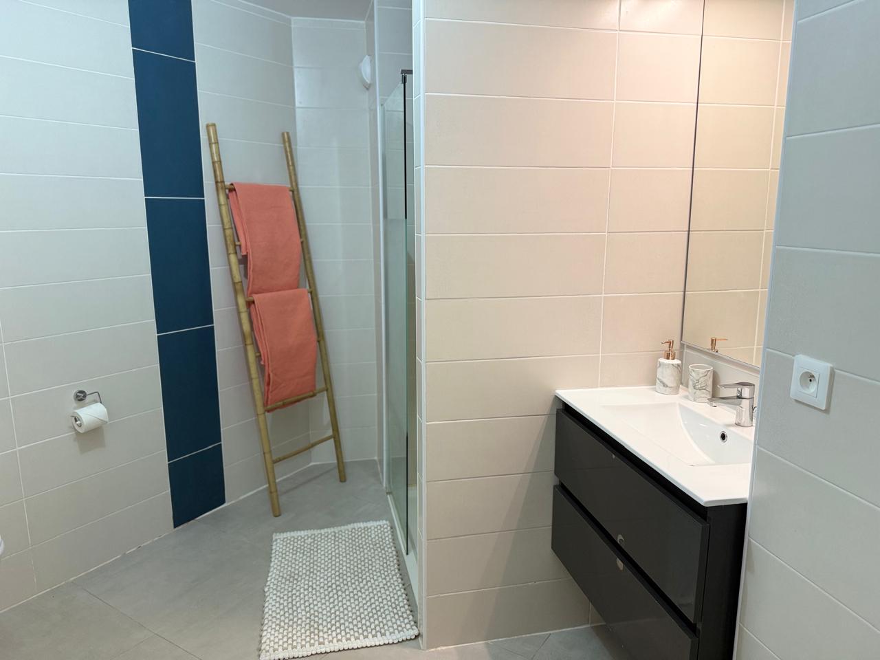 Salle d'eau moderne avec douche à l'italienne
